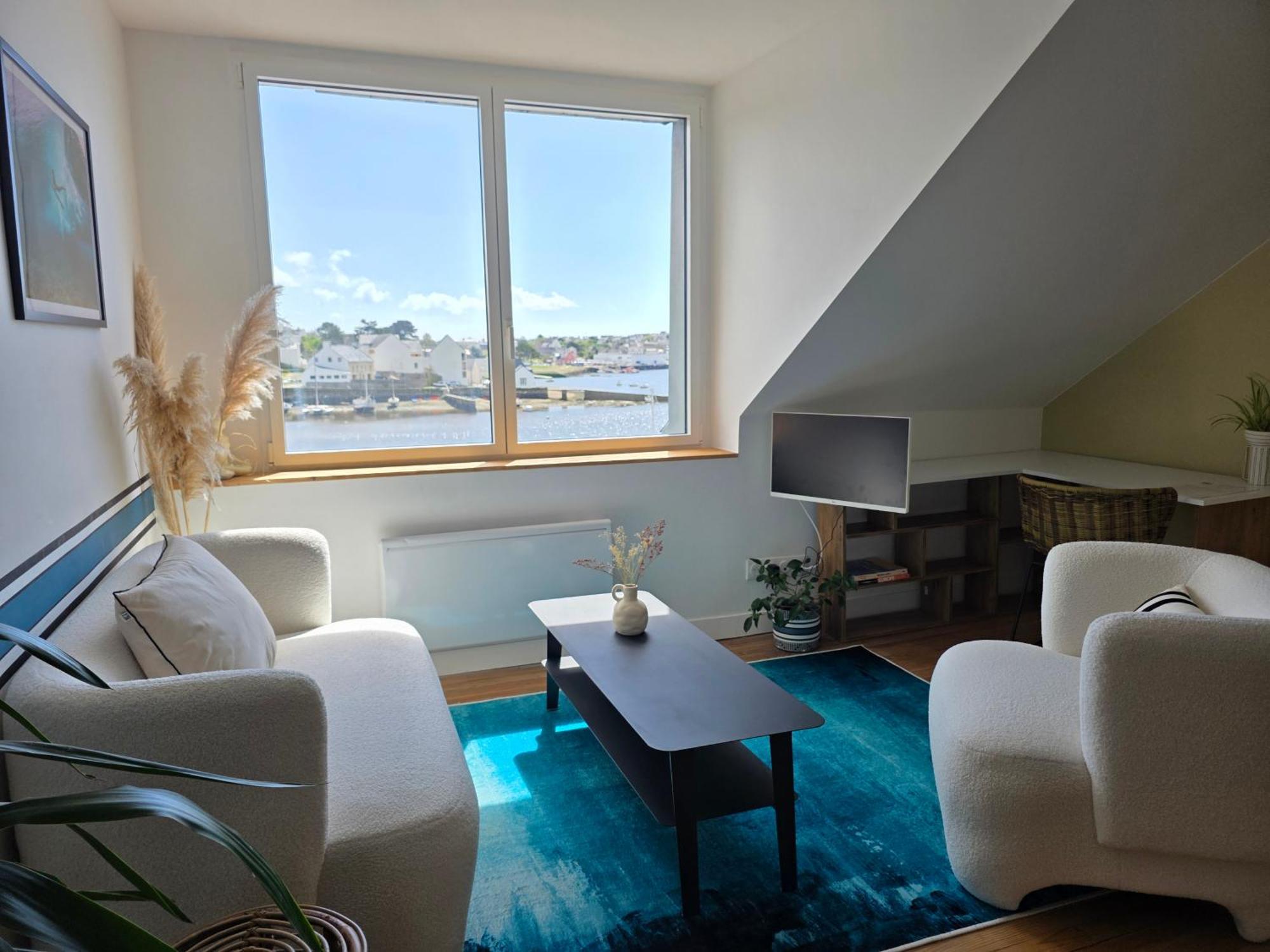 Anatoline Audierne Appart'Hotel Vue Mer - Sea & Harbor Stay Rum bild